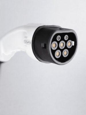 Essan 22kw Tip 2 Beyaz Soketli 5 metre Elektrikli Araç Şarj Kablosu Uyumlu Ve Taşınabilir